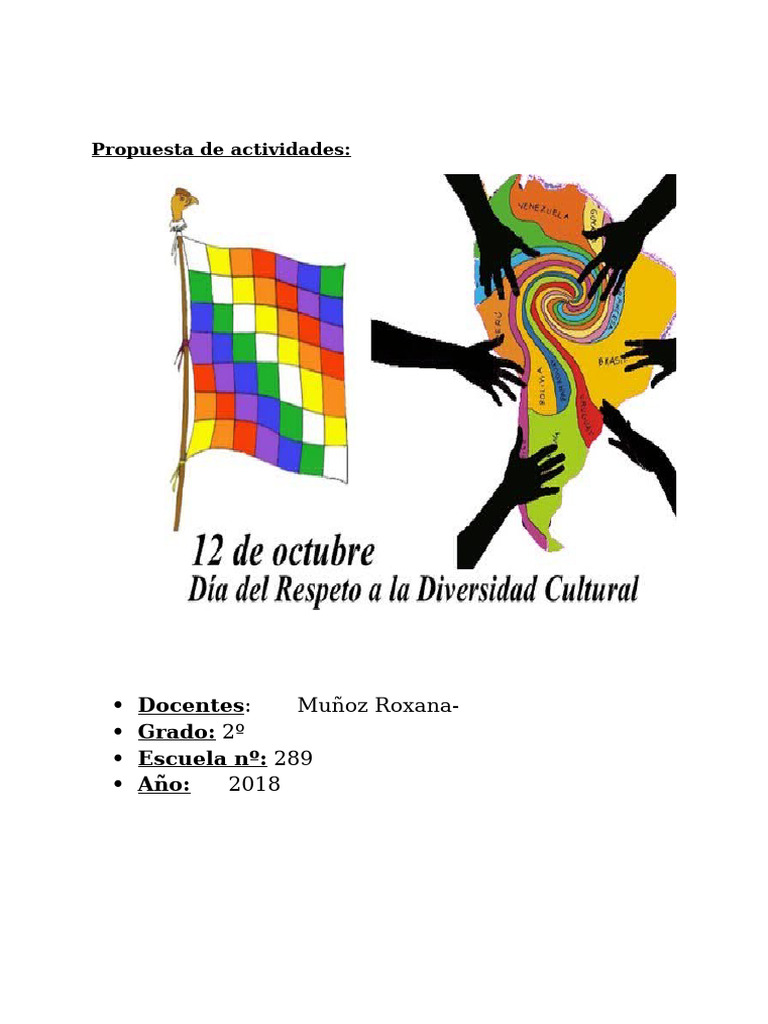 Actividades sobre Diversidad Cultural en 2º | PDF