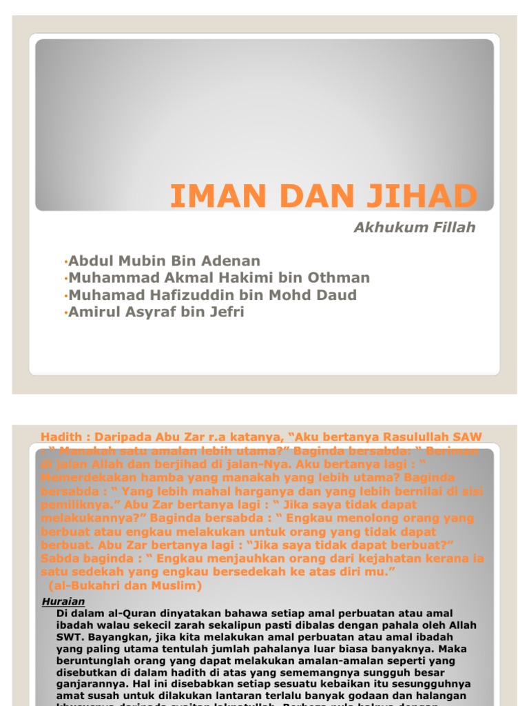 Iman Dan Jihad Pdf