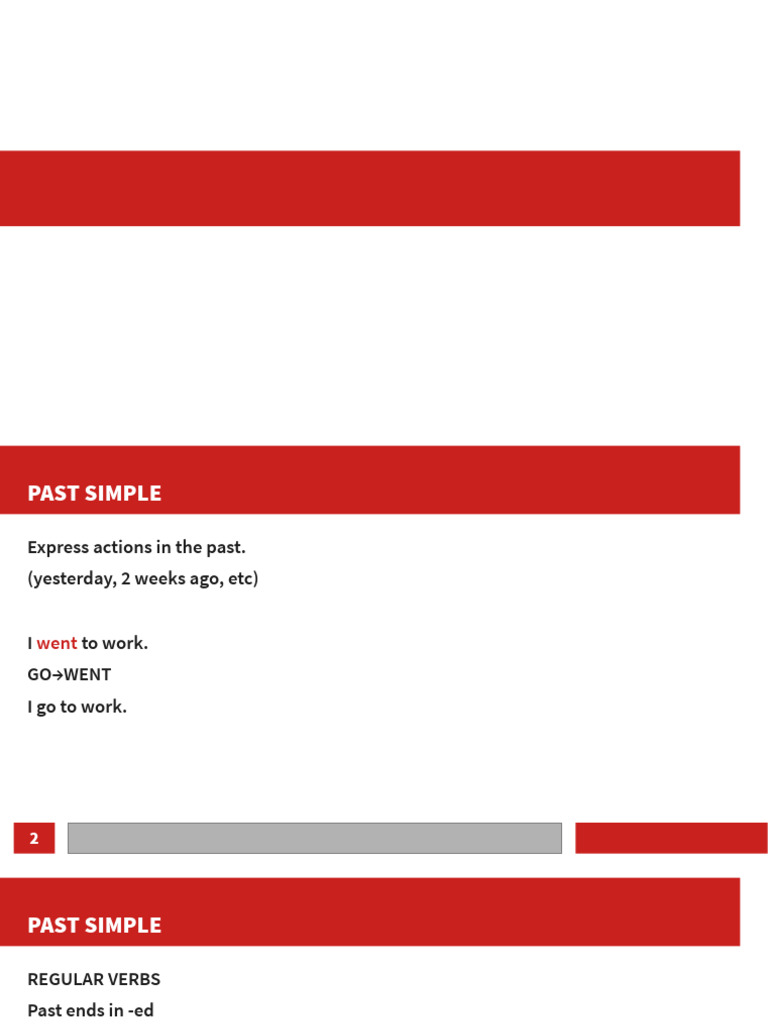 Past simple review pdf