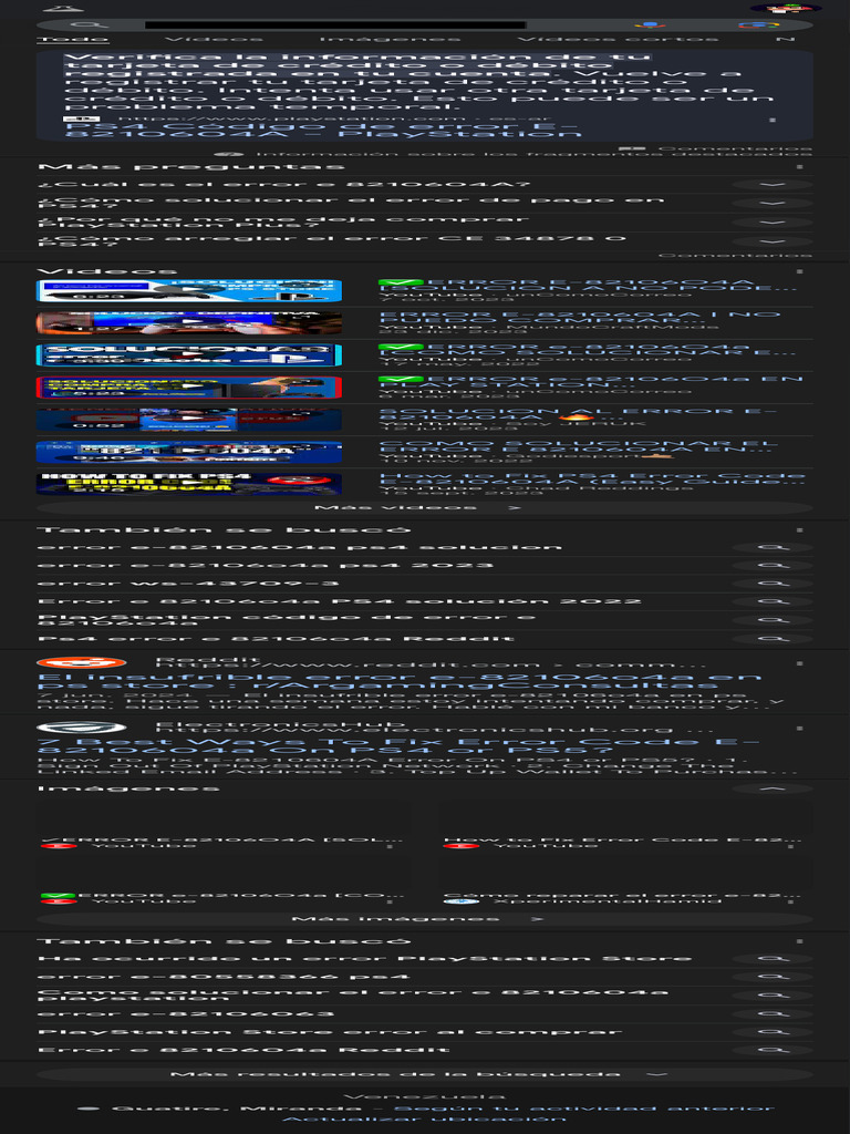 Error E-82106o4a - Buscar Con Google | PDF