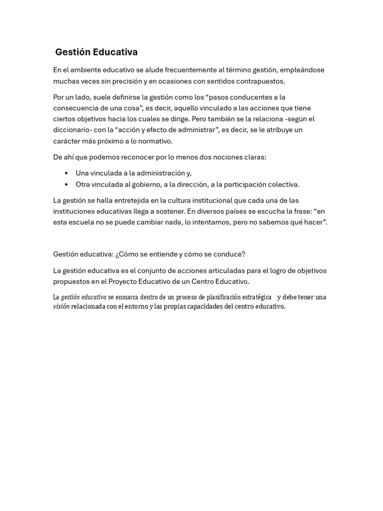 Claves de la Gestión Educativa Efectiva | PDF | Crecimiento personal y ...