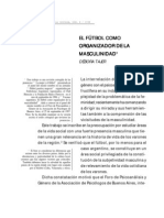 El Futbol Como Organizador de La Masculinidad