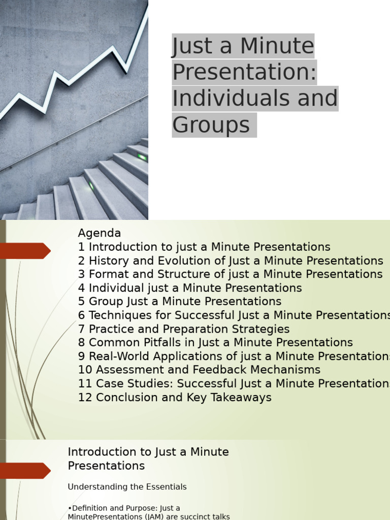 Just a Minute Presentation Essentials | PDF | Career & Growth | Business
