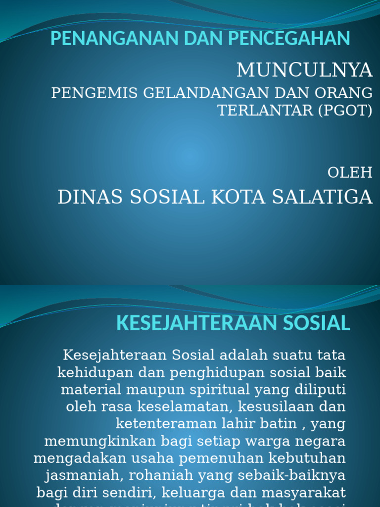Materi Pgot (Dinsos) | PDF