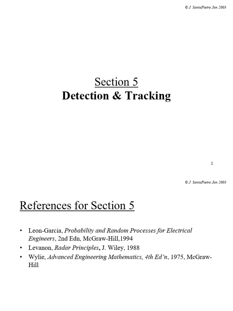 Section 5 - Detection&Tracking | PDF