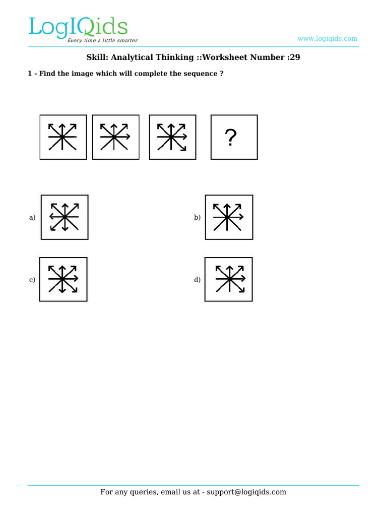 Logiqids worksheet grade SrKG PDF