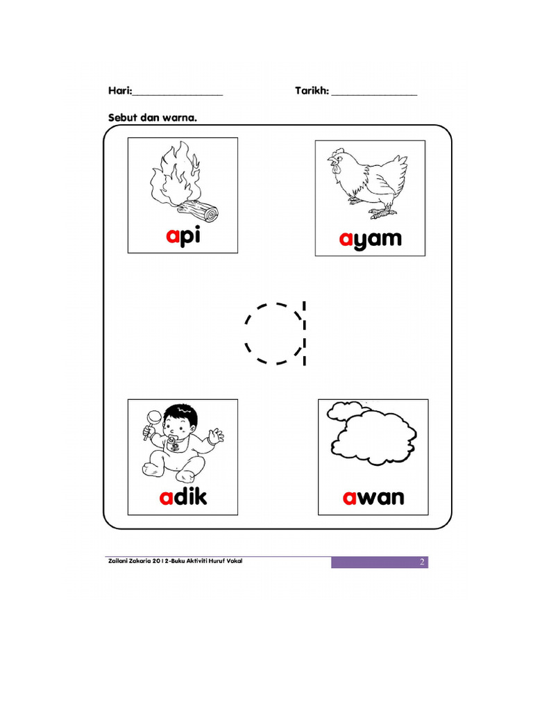 Aeiou Huruf Vokal Pdf