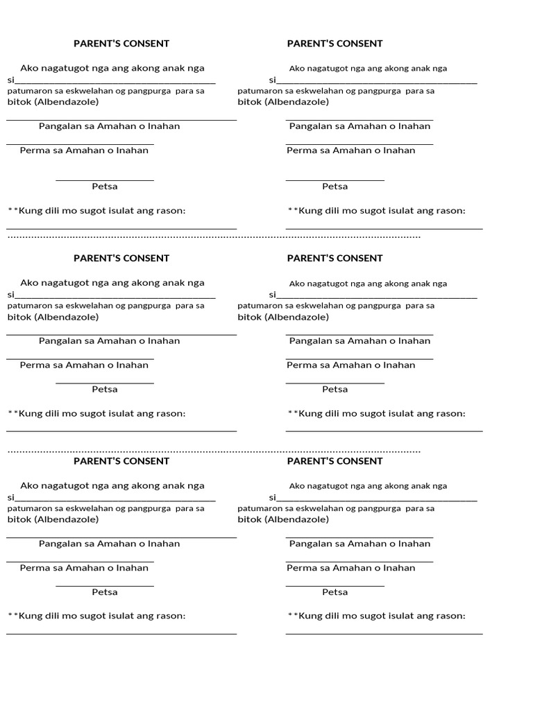Parents Consent | PDF