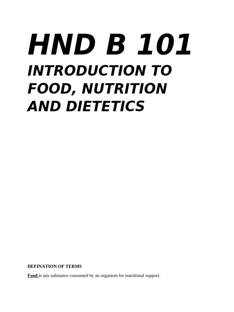 Hnd d 101 notes 2021 sep human nutrition pdf