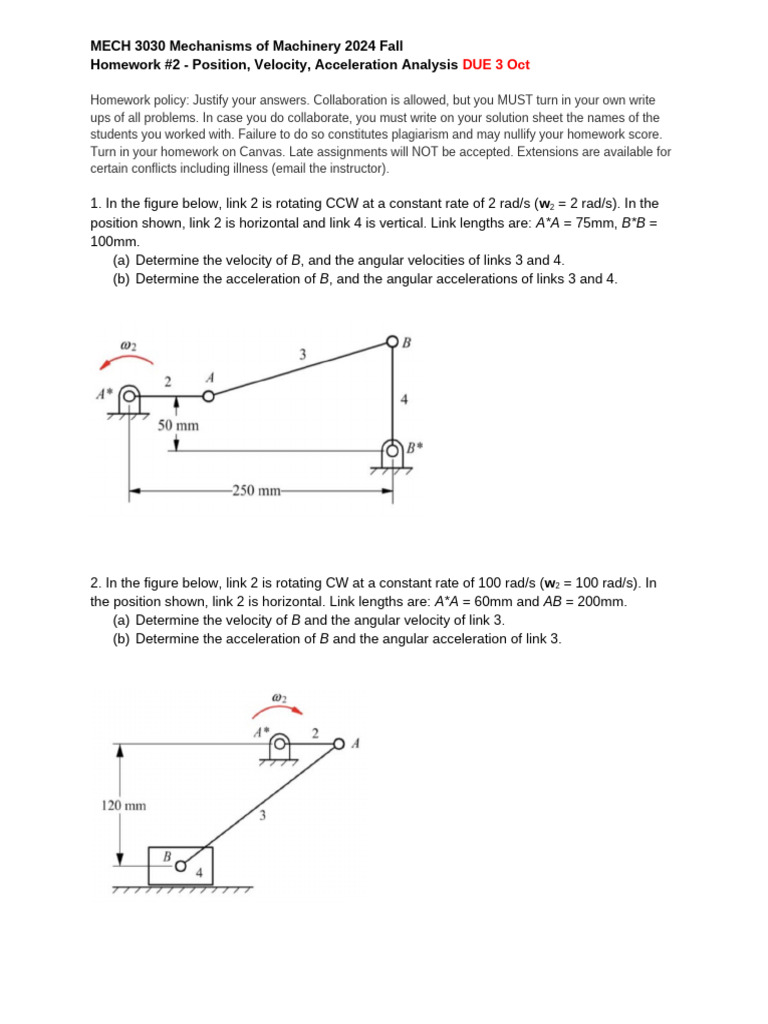 Mech3030 HW#2 | PDF
