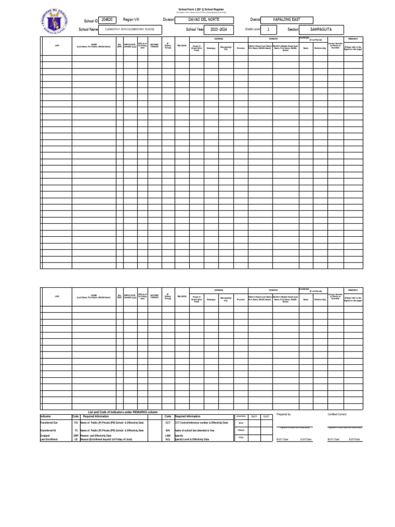 School Forms (1-7) | PDF