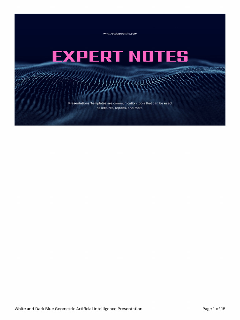 White and Dark Blue Geometric Artificial Intelligence Presentation | PDF