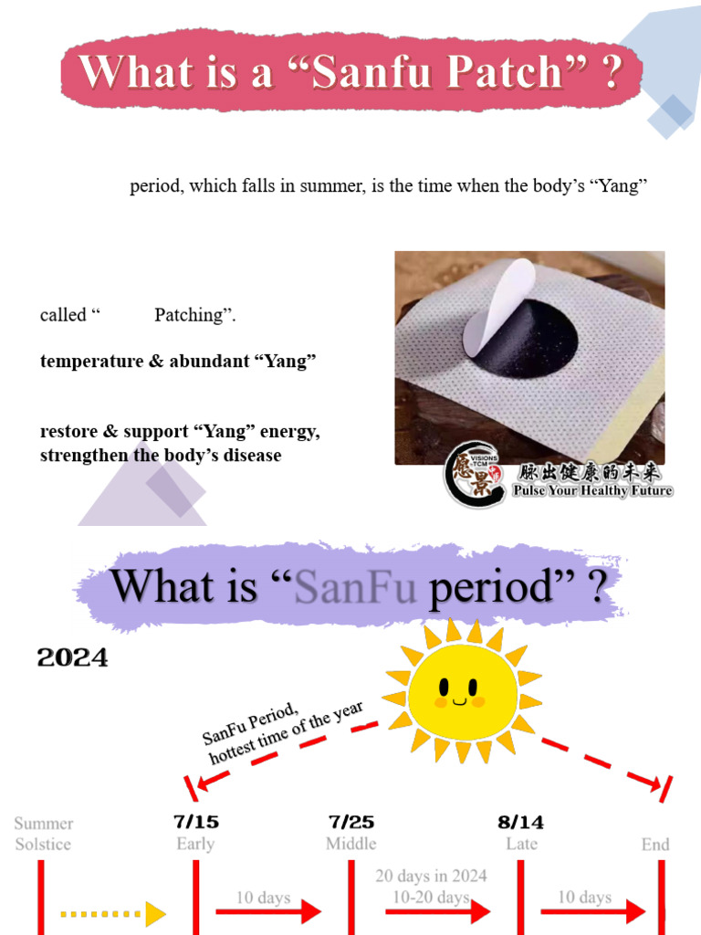 San fu tie patches三伏贴 - 布告栏 （英文） | PDF