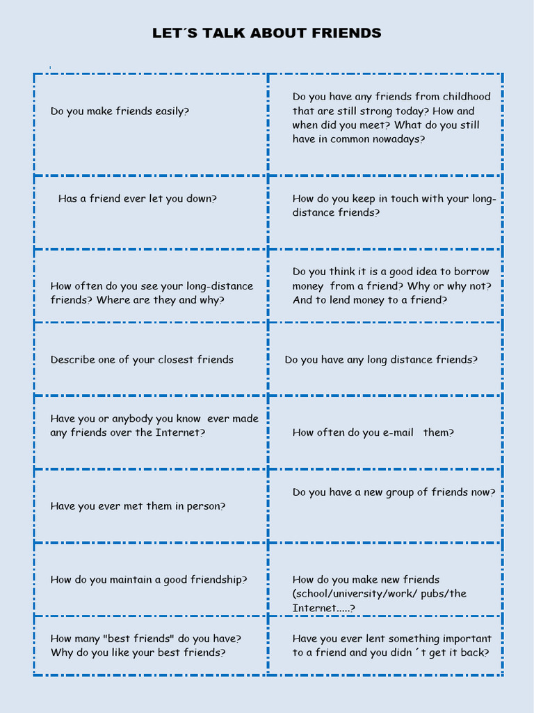 Lets Talk About Friends | PDF