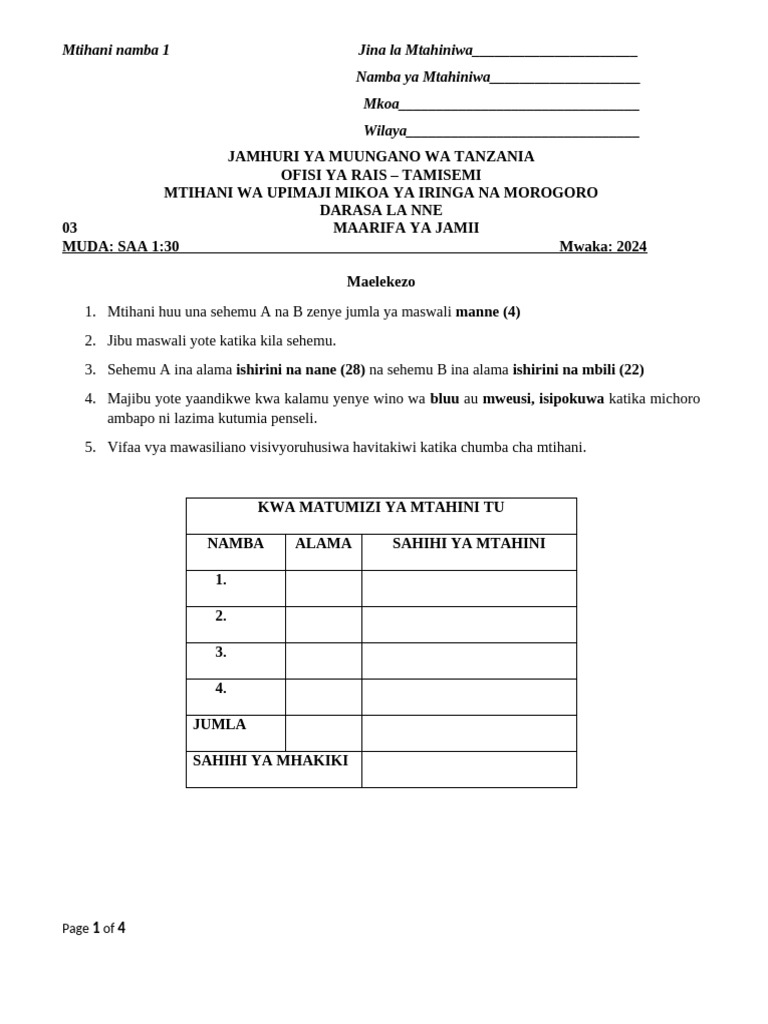 03-Maarifa Ya Jamii | PDF