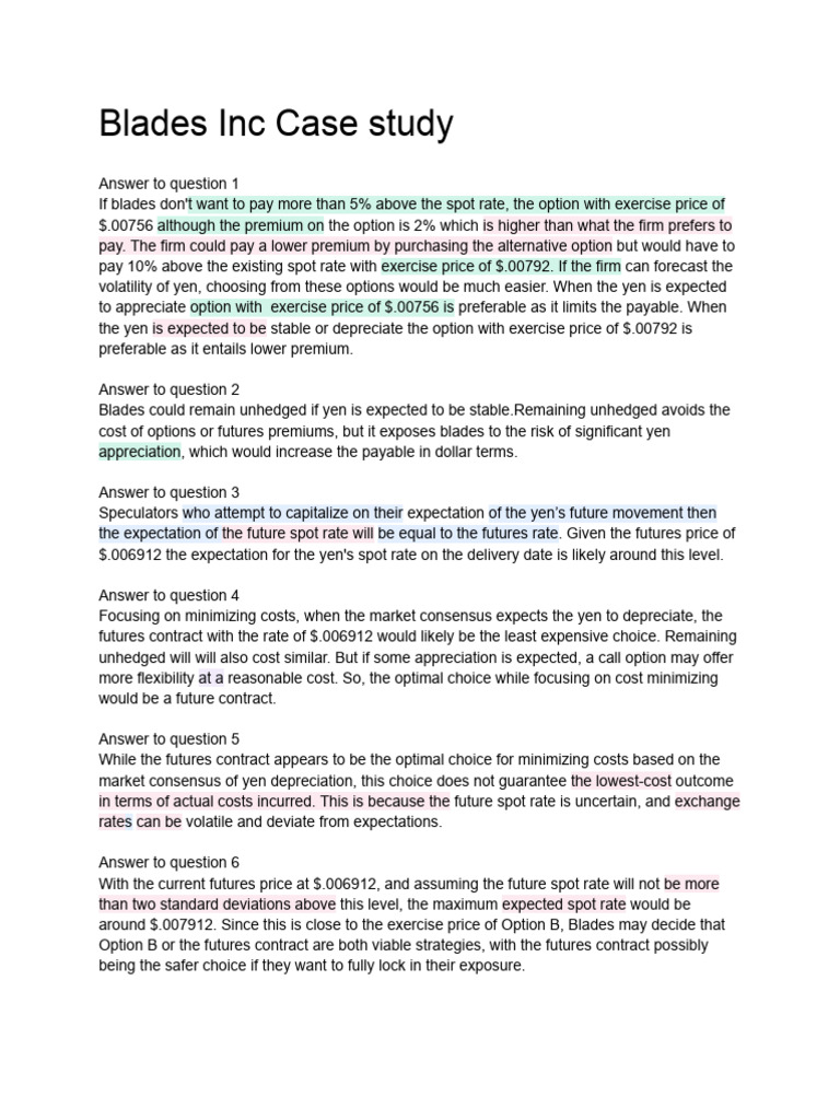 Blades Inc Case Study | PDF