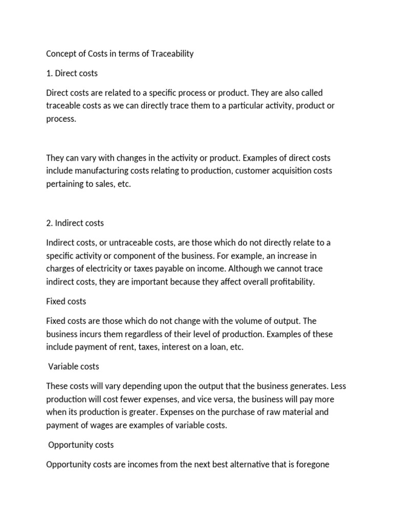 Understanding Cost Concepts | PDF | Finance & Money Management | Social ...