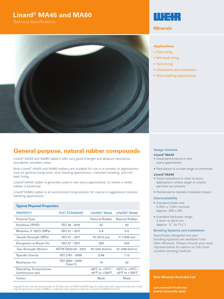 AU0841 Linard MA45 MA60 Spec Sheet PREVIEW | PDF