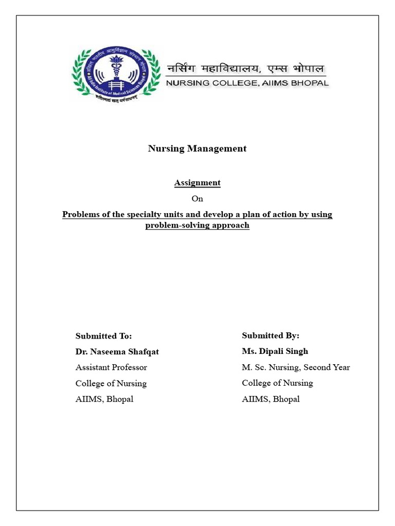 Nursing Management: Assignment | PDF