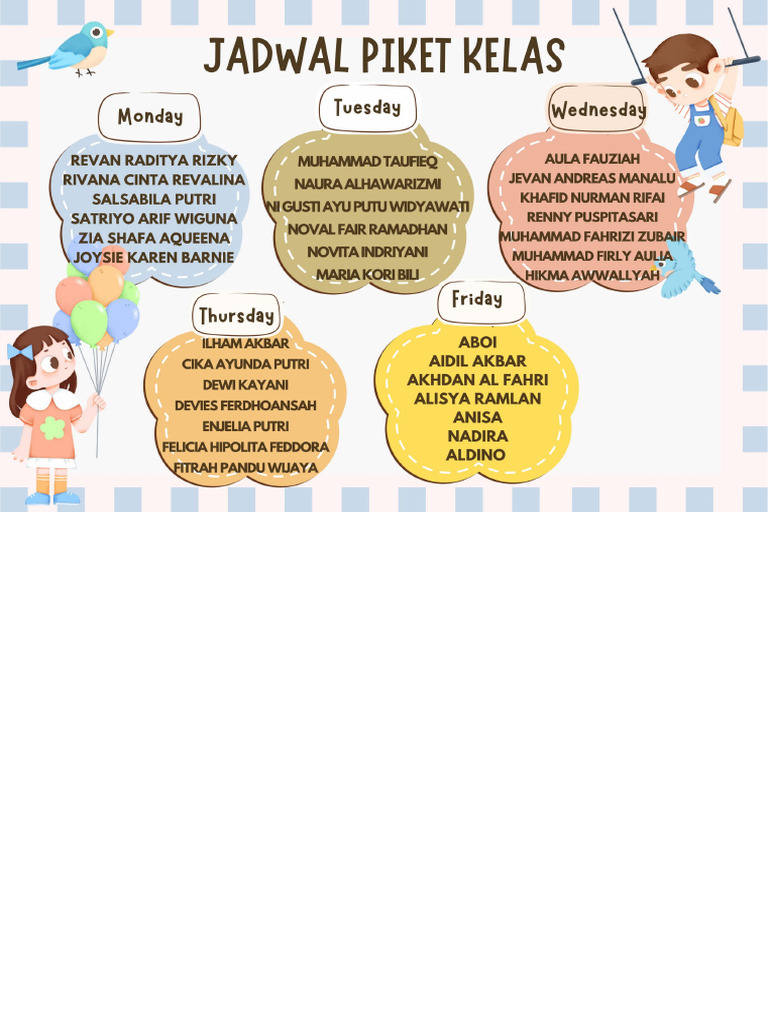 Canva Jadwal Pelajaran Pdf