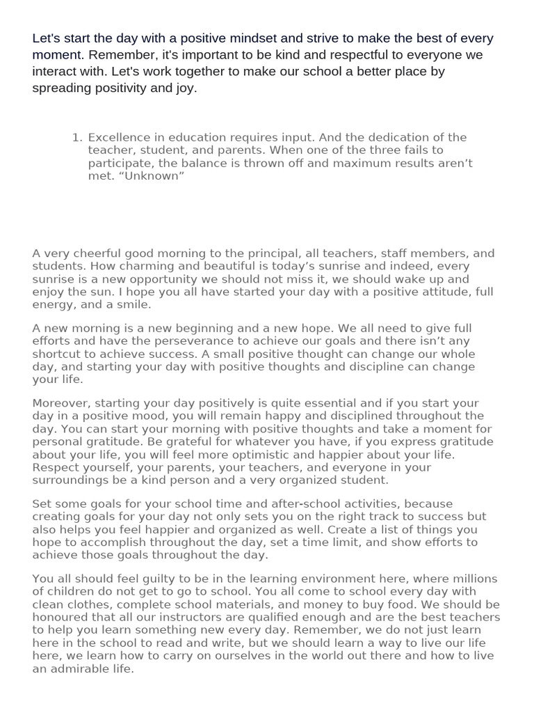 TOPICS FOR SPEECH IN SCHOOL ASSEMBLY PDF visual data 8