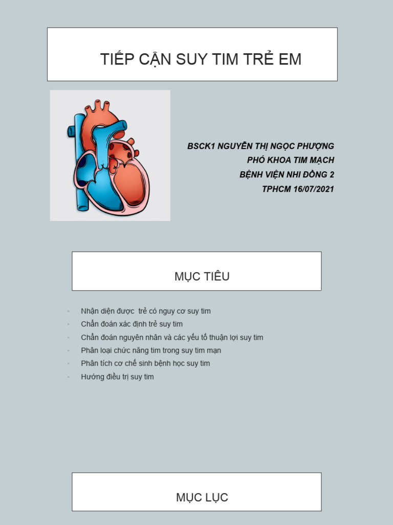 Tiếp Cận Suy Tim Trẻ em | PDF