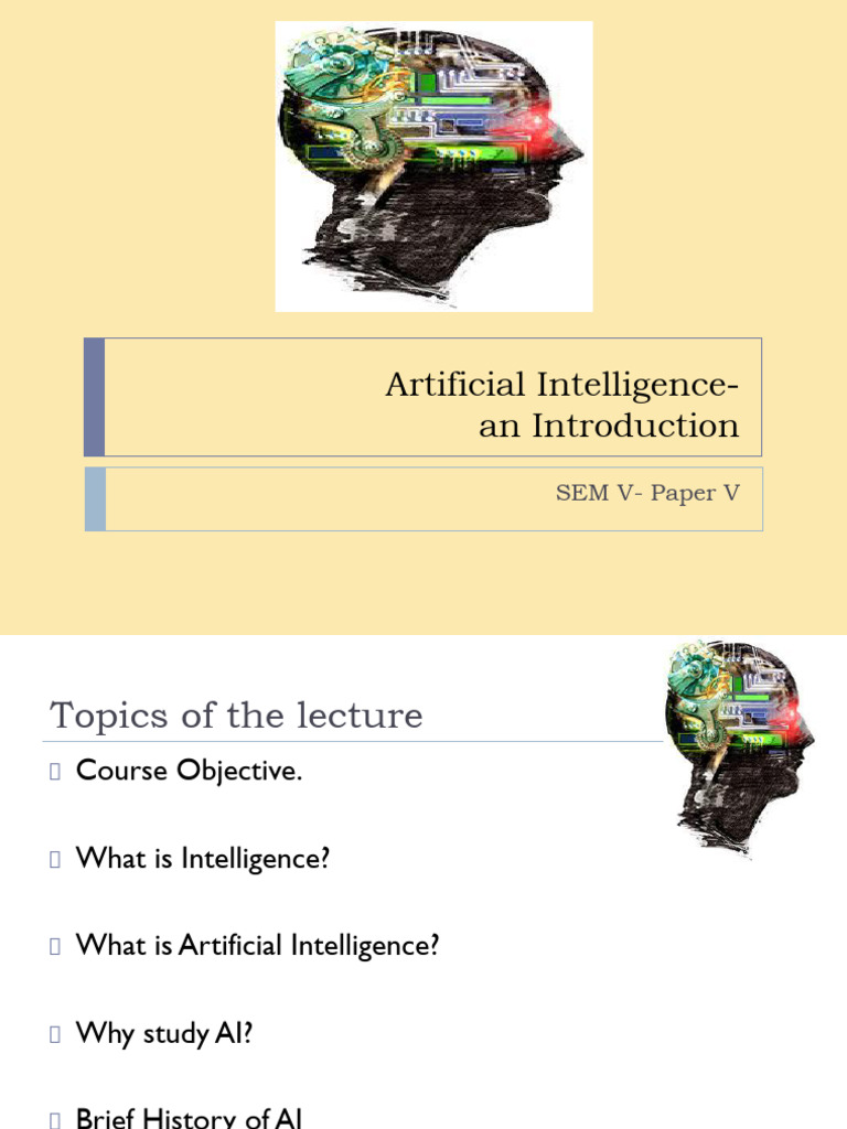 Introduction to Artificial Intelligence | PDF