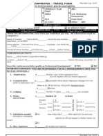 Pre Approval Travel Application