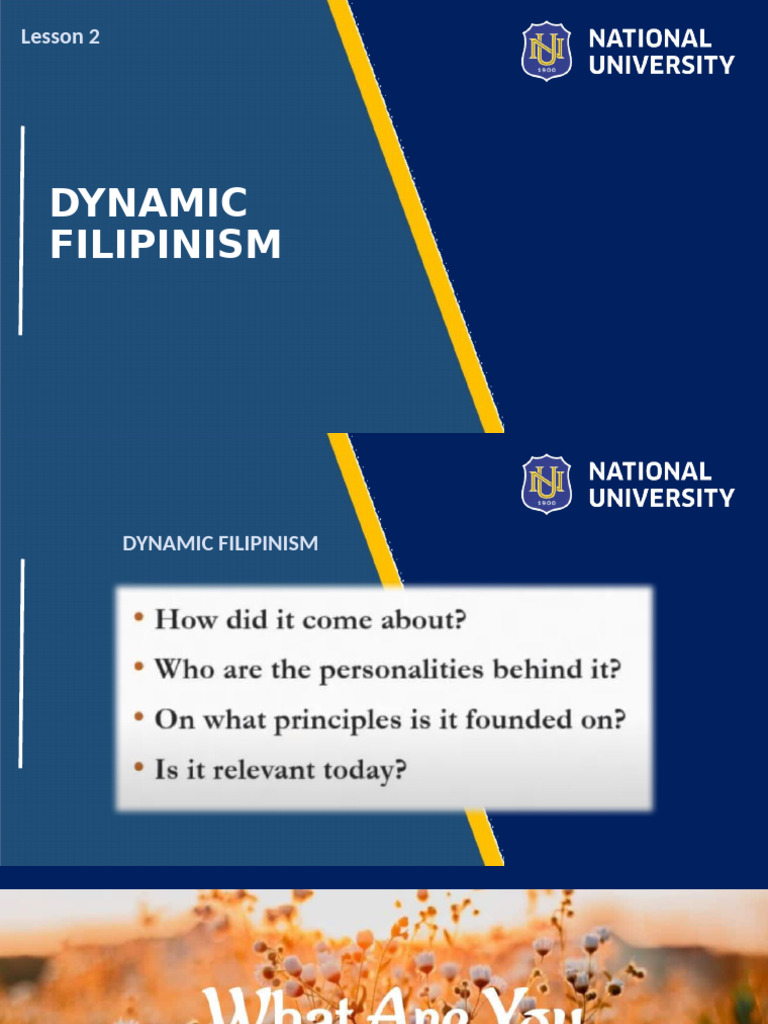 Lesson 2 Dynamic Filipinism Updated 2023-08-06 | PDF
