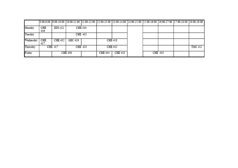 400 Alpha Timetable | PDF