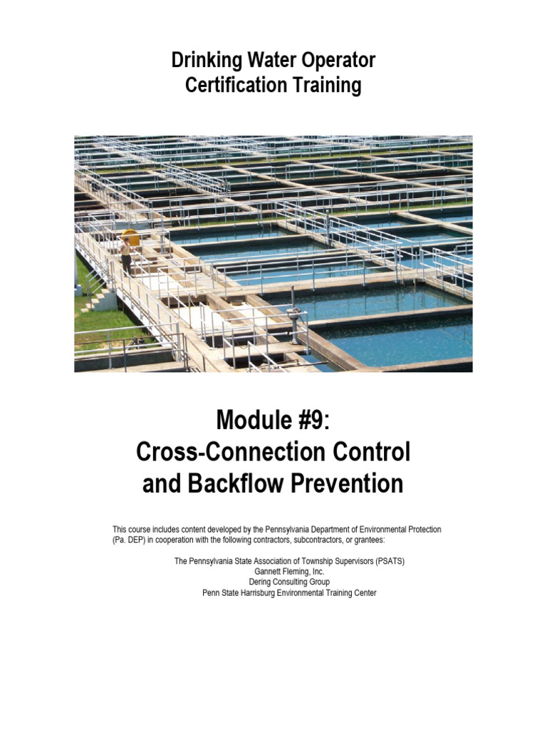 Cross-Connection Control Training Module | PDF | Law | Technology ...