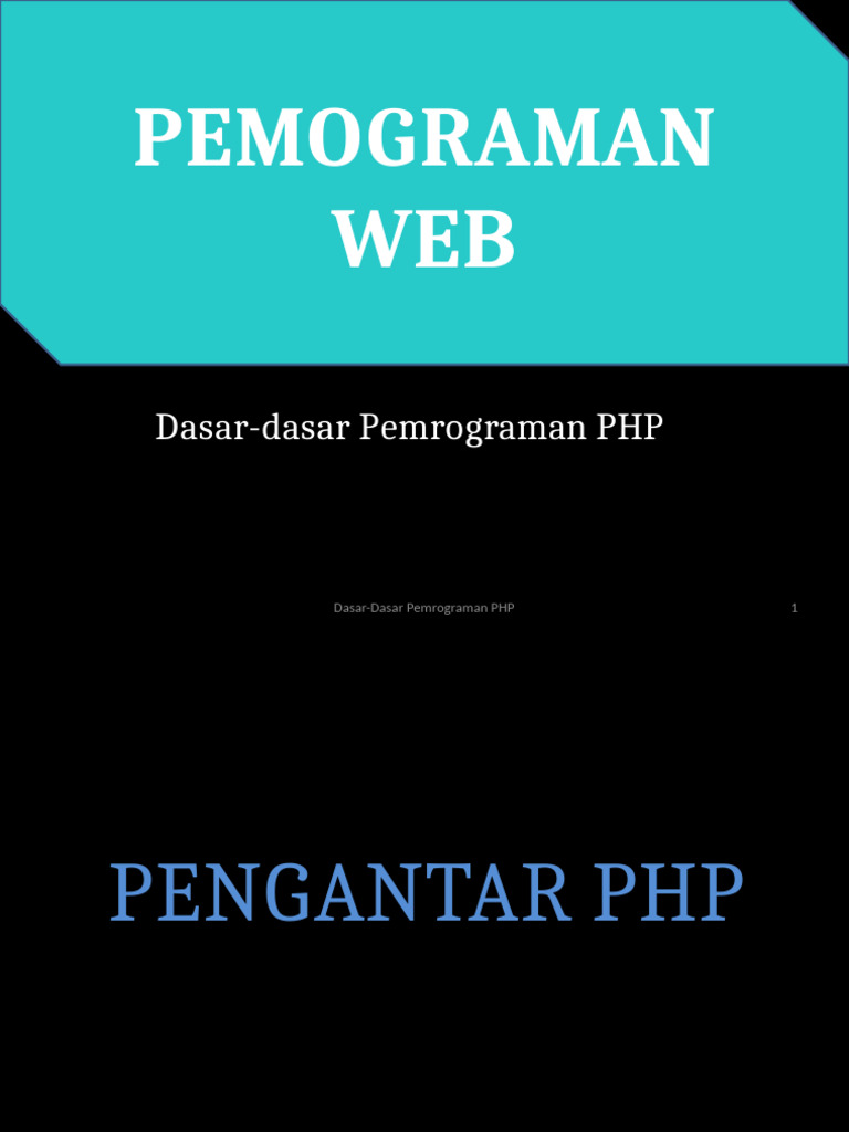 Dasar Dasar PHP | PDF