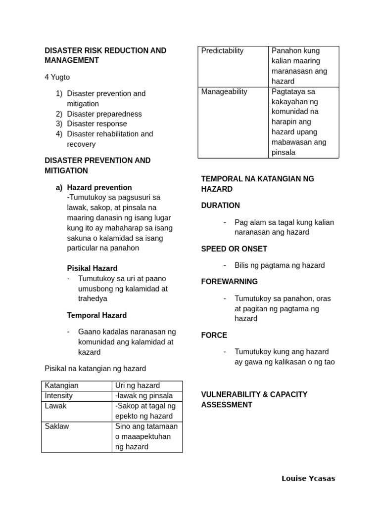Uri ng Mitigation sa DRRM | PDF