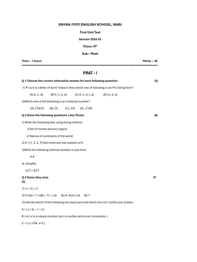 Math 9th | PDF