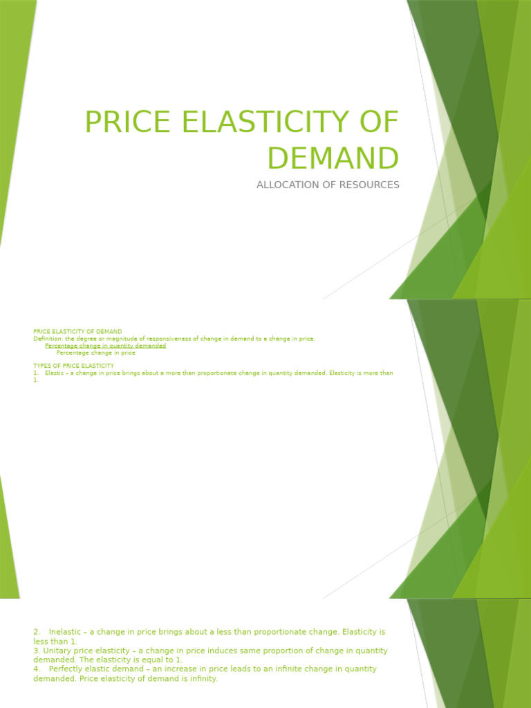Understanding Price Elasticity of Demand | PDF