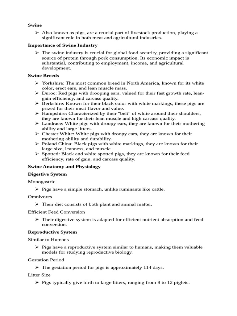 Swine Pdf Pig