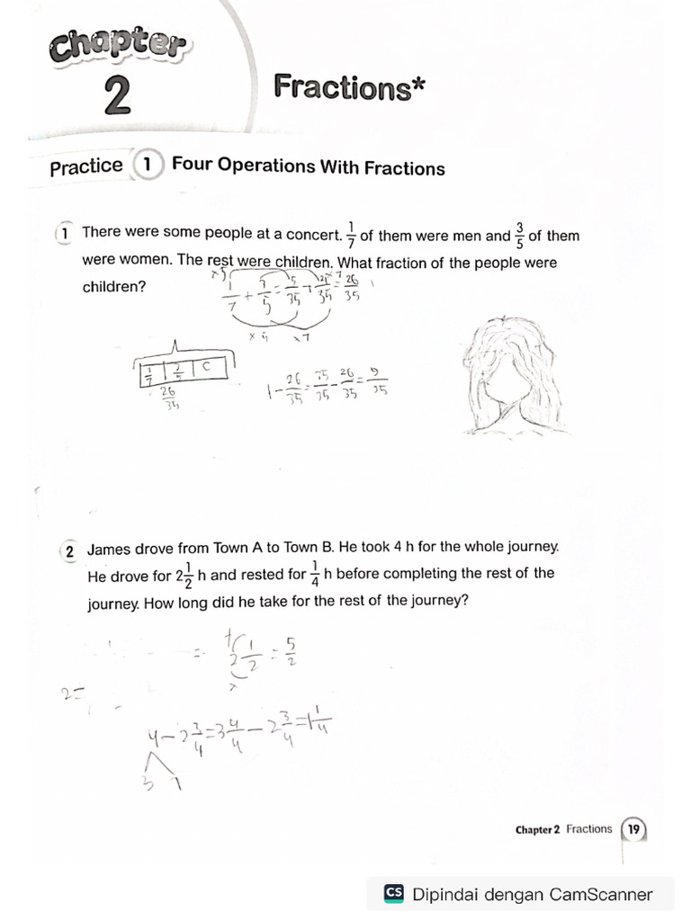 MTK WorkBook Chapter Fraction - (6) Gloria | PDF