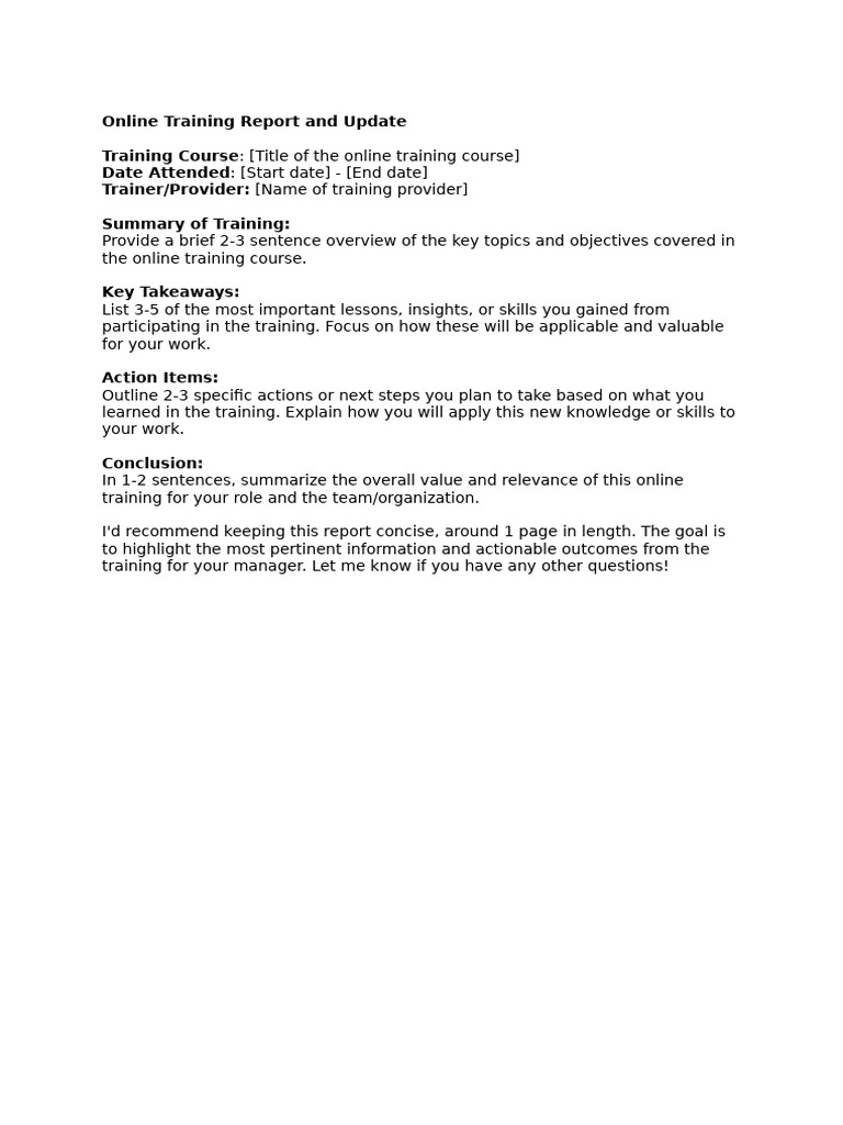 Online Training Summary and Insights | PDF | Business | Finance & Money ...