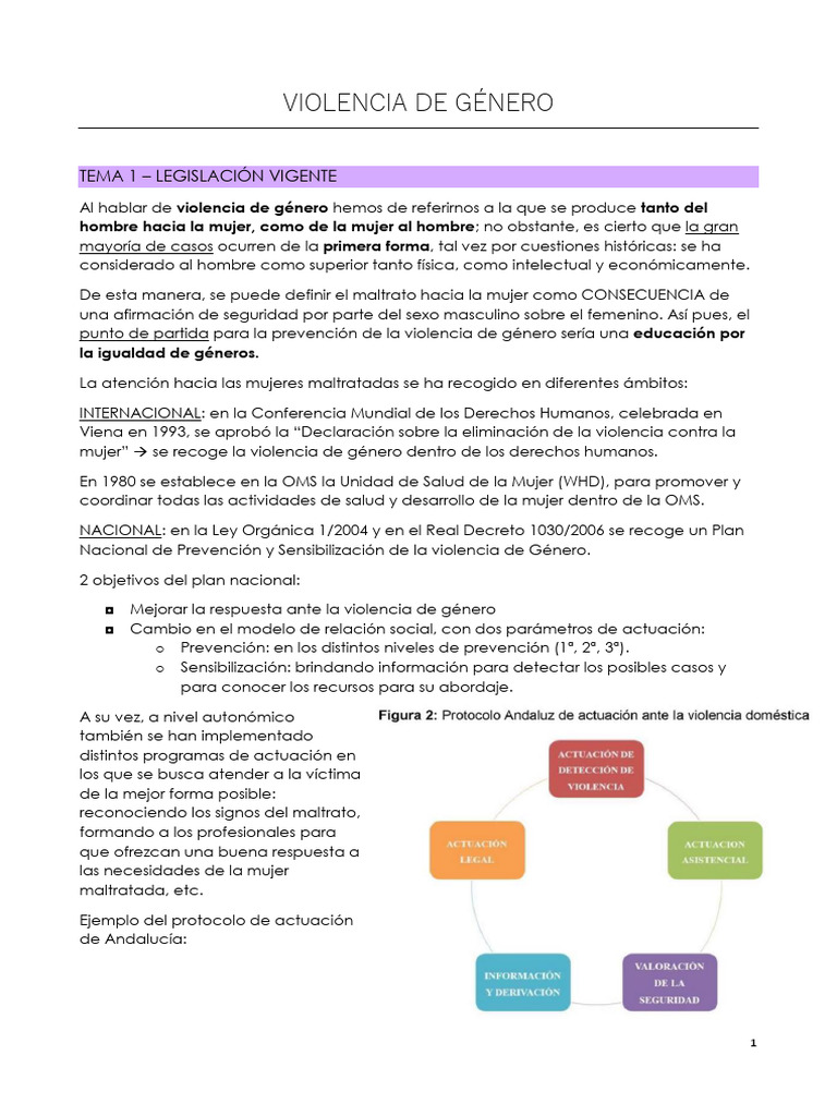 Legislación sobre Violencia de Género | PDF | La violencia contra las ...