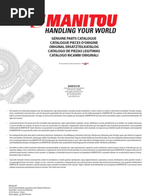Catalogue de pièces Manitou | PDF