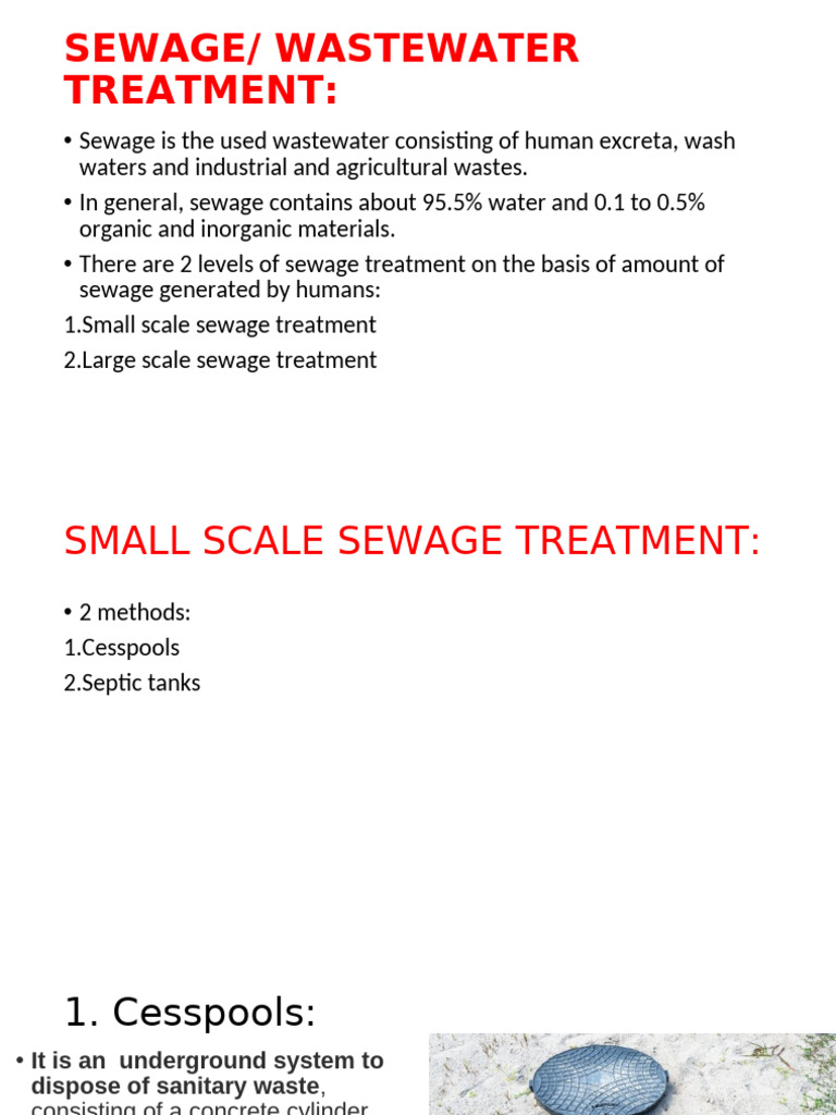 Wastewater Treatment | PDF | Sewage Treatment | Septic Tank