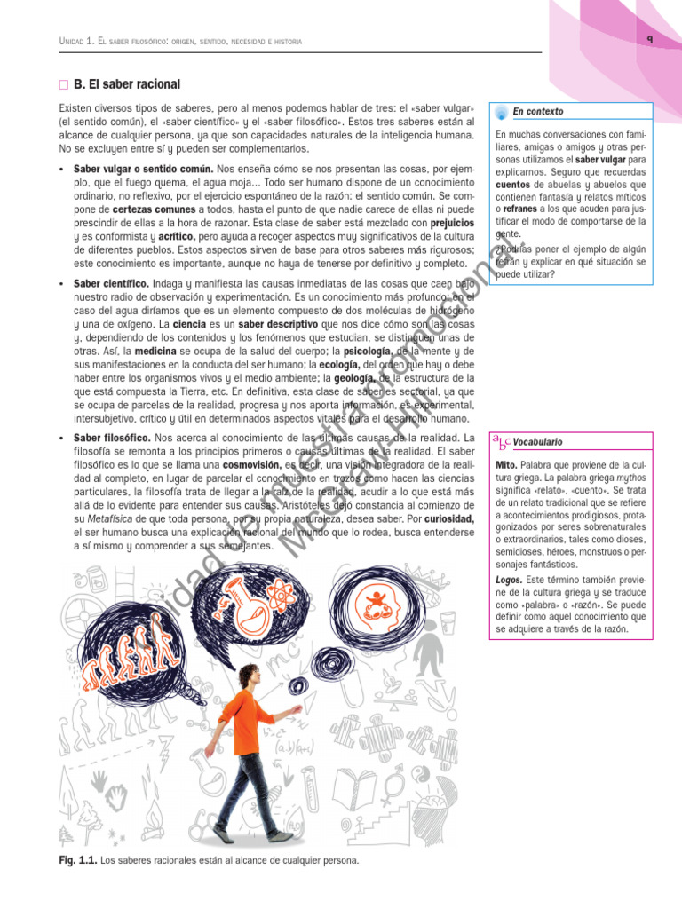 Promocional.: B. El Saber Racional | PDF | Conocimiento | Razón