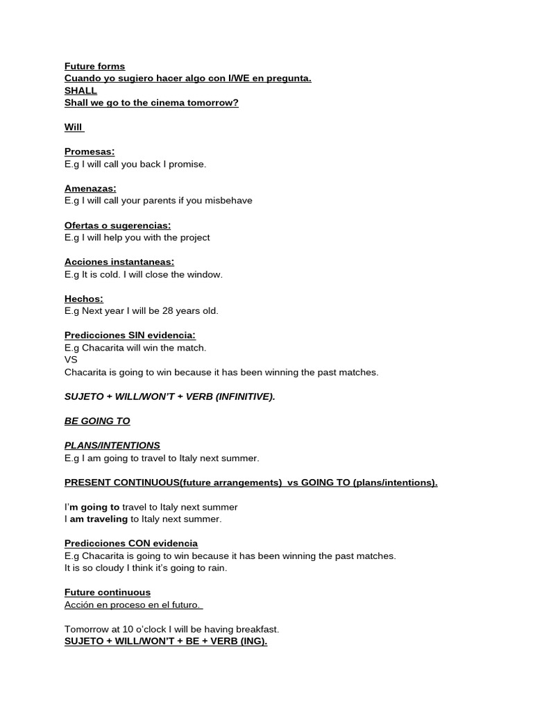 Understanding Future Tenses in English | PDF | Language Arts & Discipline