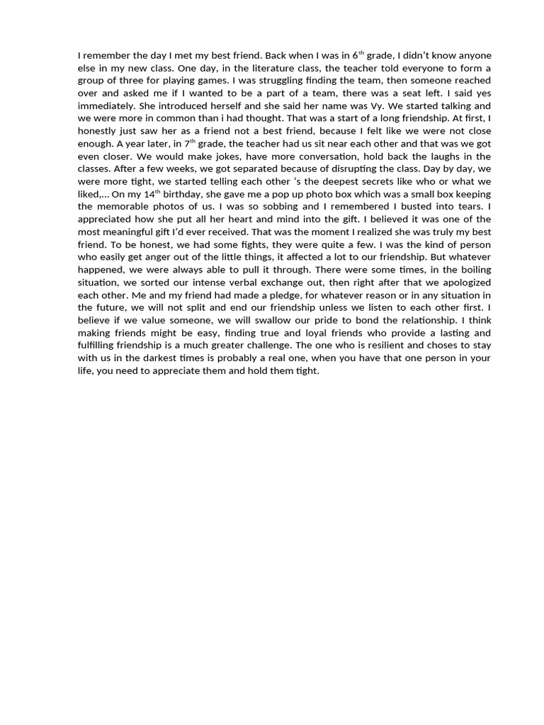I remember the day I met my best friend | PDF