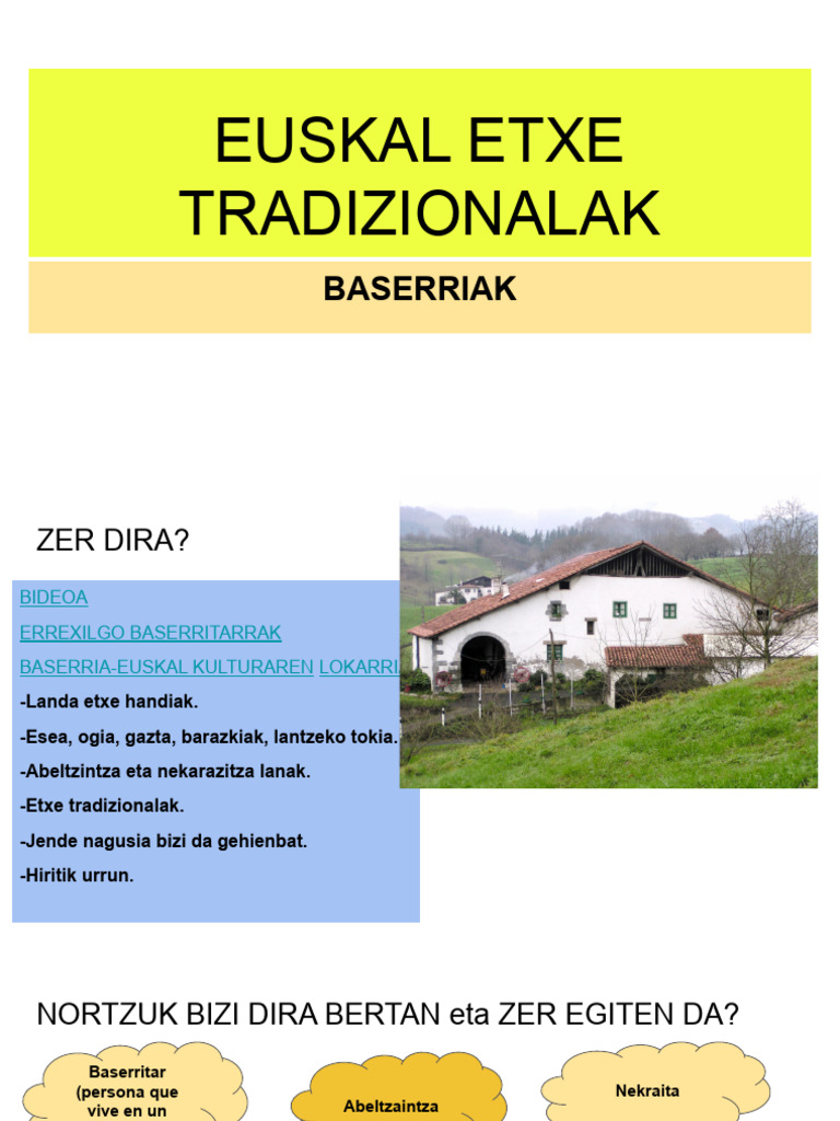 Euskal Etxe Tradizionalak | PDF