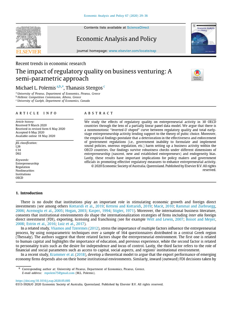10 1016@j Eap 2020 05 005 | PDF | Governance | Empirical Evidence