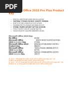MS Office Professional Plus 2010 Key Guide | PDF