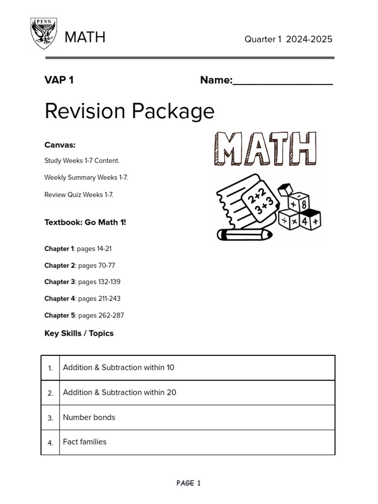 Math Revision Package Q1 2024-2025 | PDF | Mathematics | Science