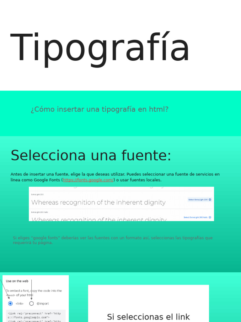 Cómo Insertar Tipografías en HTML | PDF | Serif | HTML