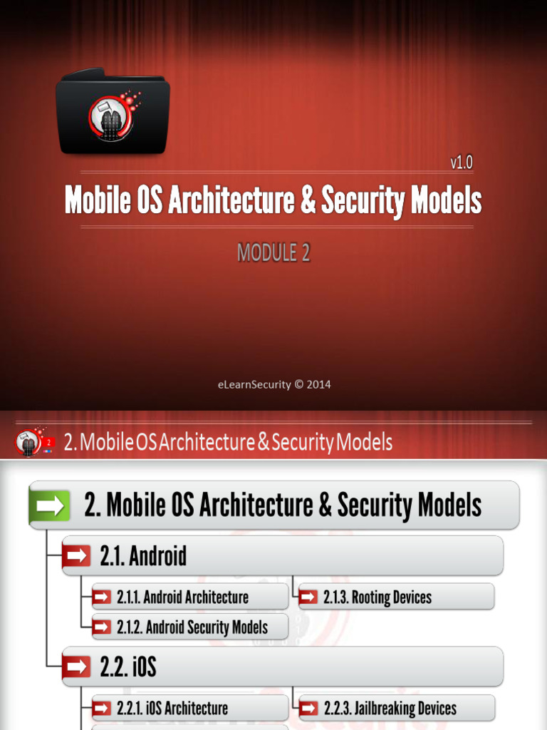 Mobile OS Architectures Security Models | PDF | Ios | Android ...
